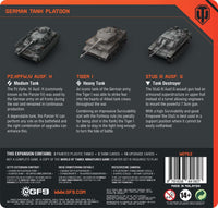 World of Tanks Battlefront German Tank Platoon (Panzer IV H, Tiger I, StuG III G) Miniatures Expansion Pack Multi