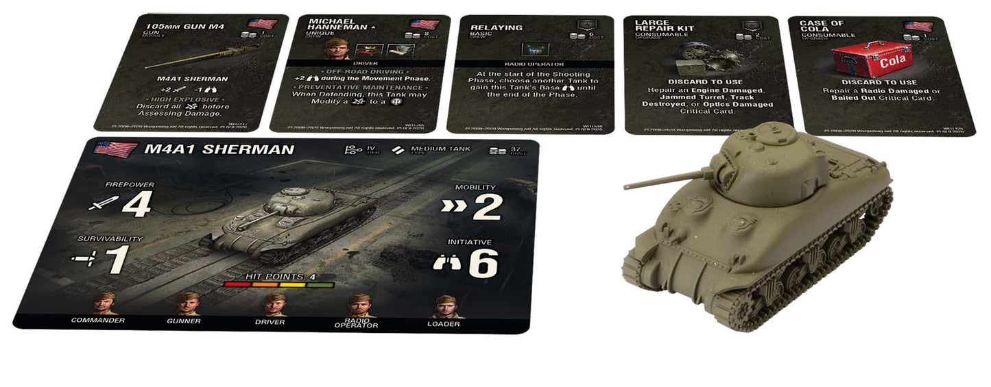 World of Tanks Battlefront U.S.A. Tank Platoon (M3 Lee, M4A1 75mm Sherman, M10 Wolverine) Miniatures Expansion Pack Multi