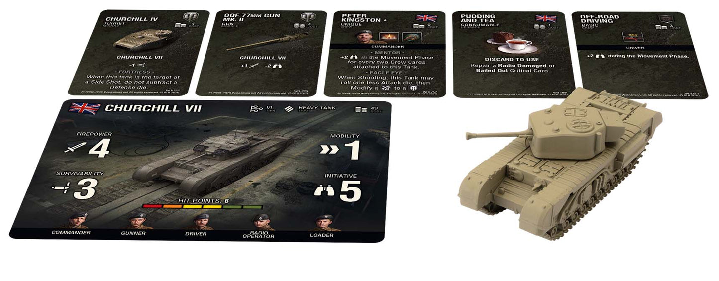 World of Tanks Battlefront U.K. Tank Platoon (Cromwell, Churchill VII, Valentine) Miniatures Expansion Pack Multi