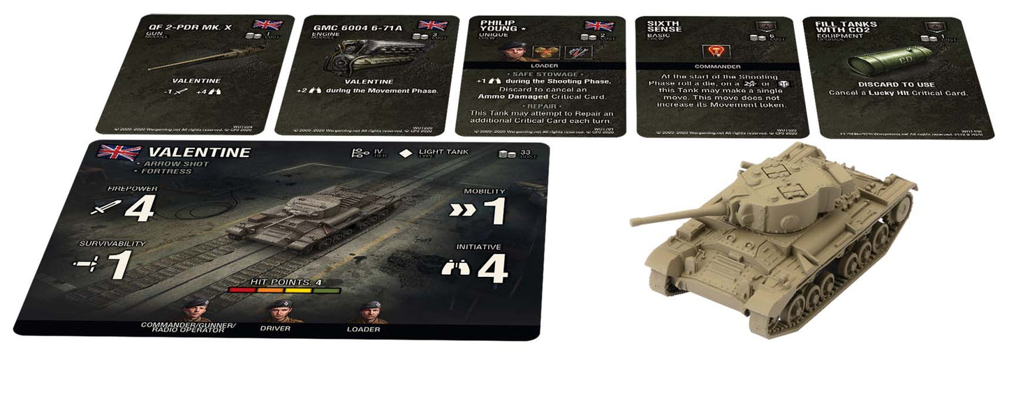 World of Tanks Battlefront U.K. Tank Platoon (Cromwell, Churchill VII, Valentine) Miniatures Expansion Pack Multi